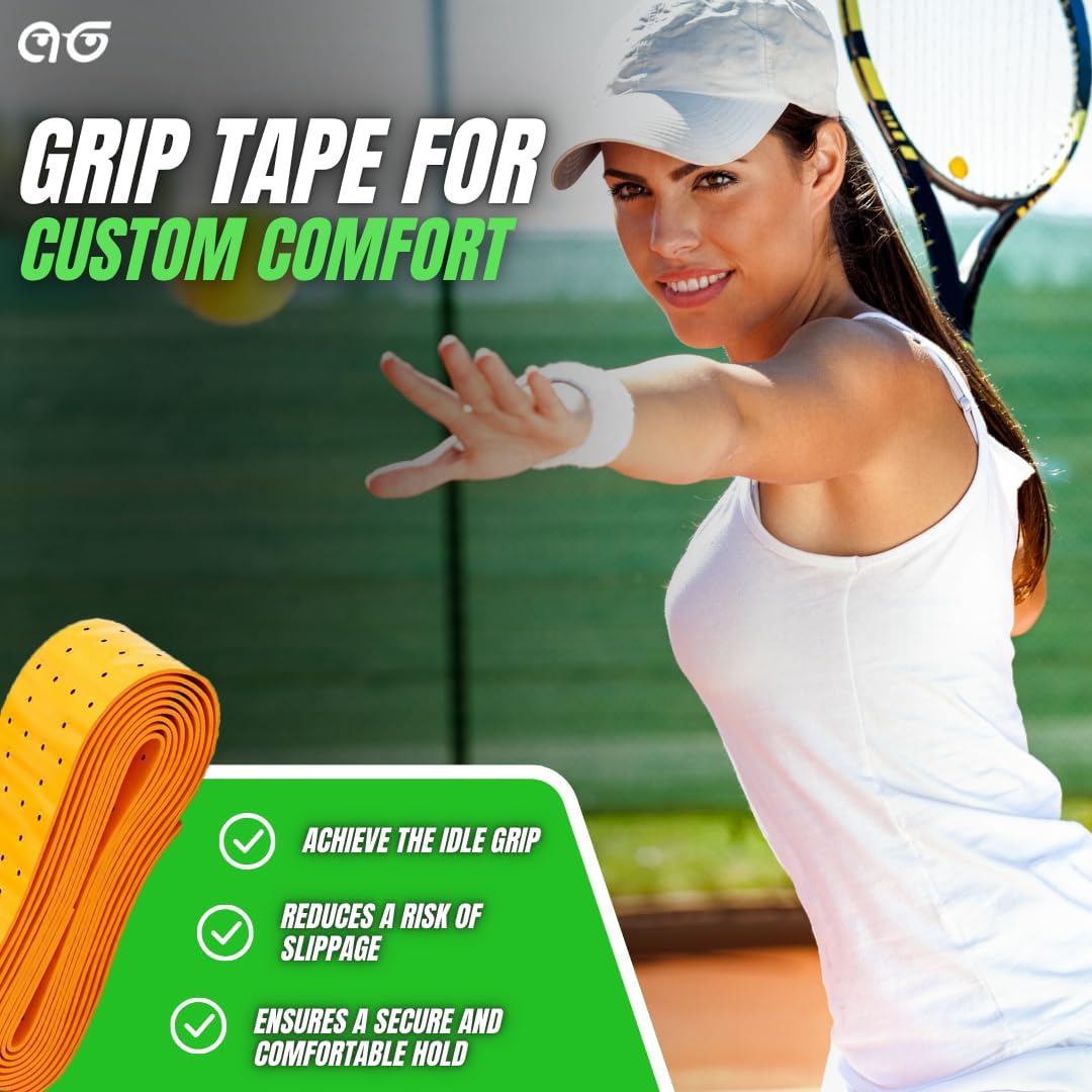 2 Player Tennis Rackets - Two-Color Variety Pack with 3 Tennis Ball, Grip Tape, Offer Cards & Carry Bag - Lightweight, 27 Inch Tennis Racquets for Men, Women, and Youth