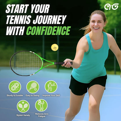 Athletics Geek Tennis Rackets 2 Pack for Beginners - Lightweight, 27 Inch Tennis Racquets for Boys & Girls Ages 12+