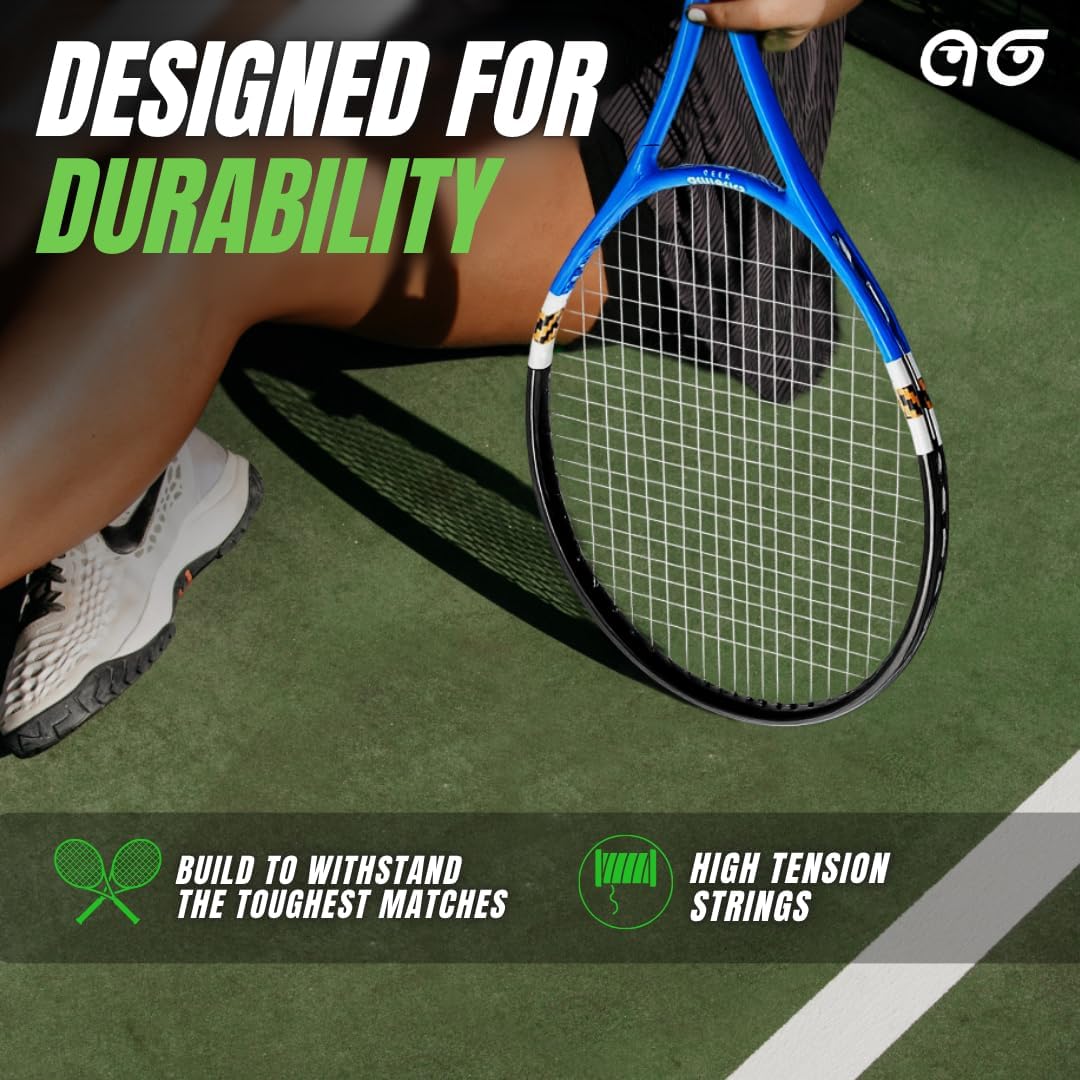 Athletics Geek 2 Player Tennis Rackets - Lightweight, 27 Inch Tennis Racquets for Men, Women, and Youth